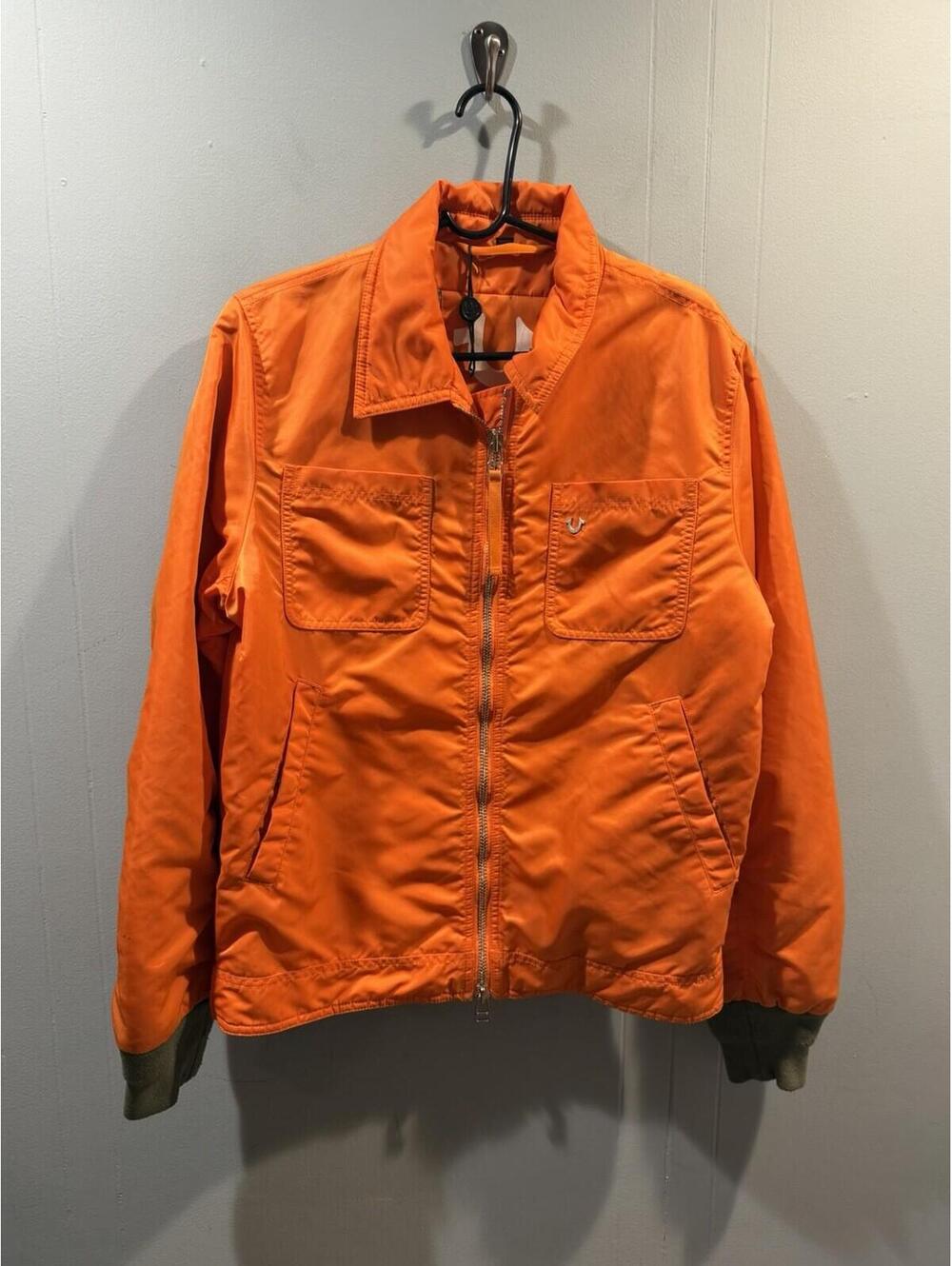 Womens True Religion Bomber Jacket Size Medium Orange